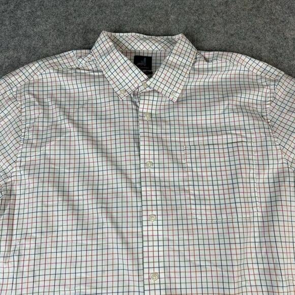 Johnnie-O Prep-formance Shirt Mens XL Checkered Plaid Button Down Flaw - Picture 3 of 13